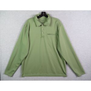 LL Bean Mens Shirt Large Green Long‎ Sleeve Mesh Outdoor Active Hiking Hunting